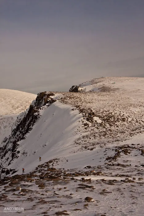 Busy day Bissy day in Coire an t'Sneachda, more like the top of stange than a scottish mountian.