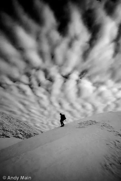 Pete main descends from the west Drumochter plato, under an impressive sky.