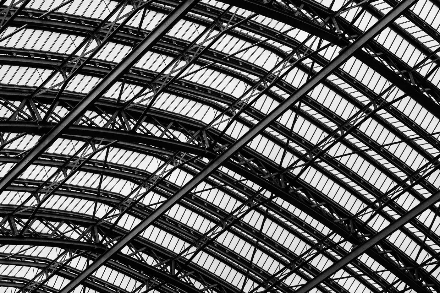 The line and shapes of the the single-span elliptical overall roof.
